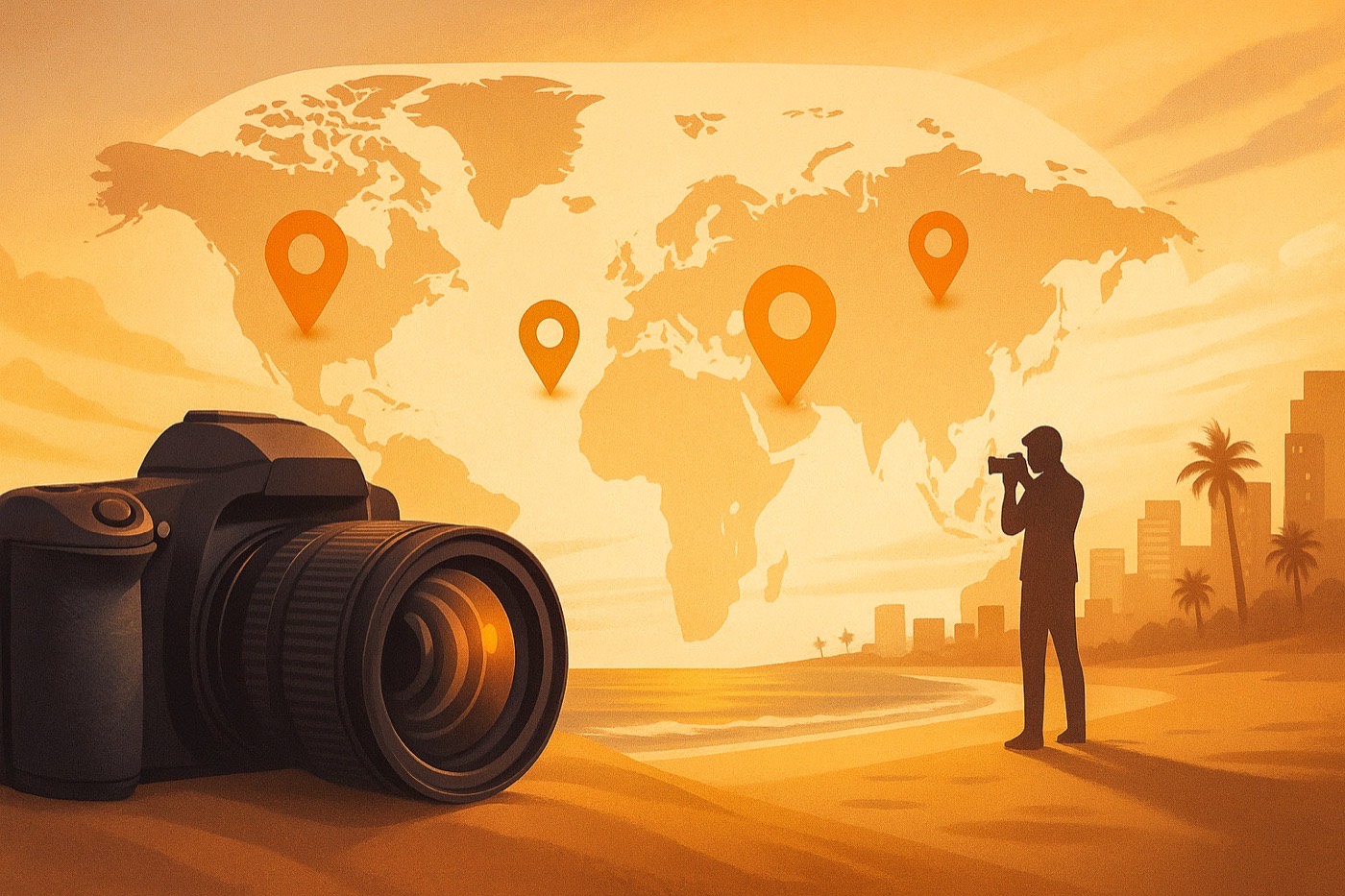 Photographer with camera – become a partner photographer at urlaubsfotoshooting.com